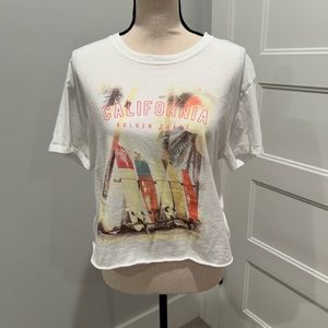 target california white cropped tee